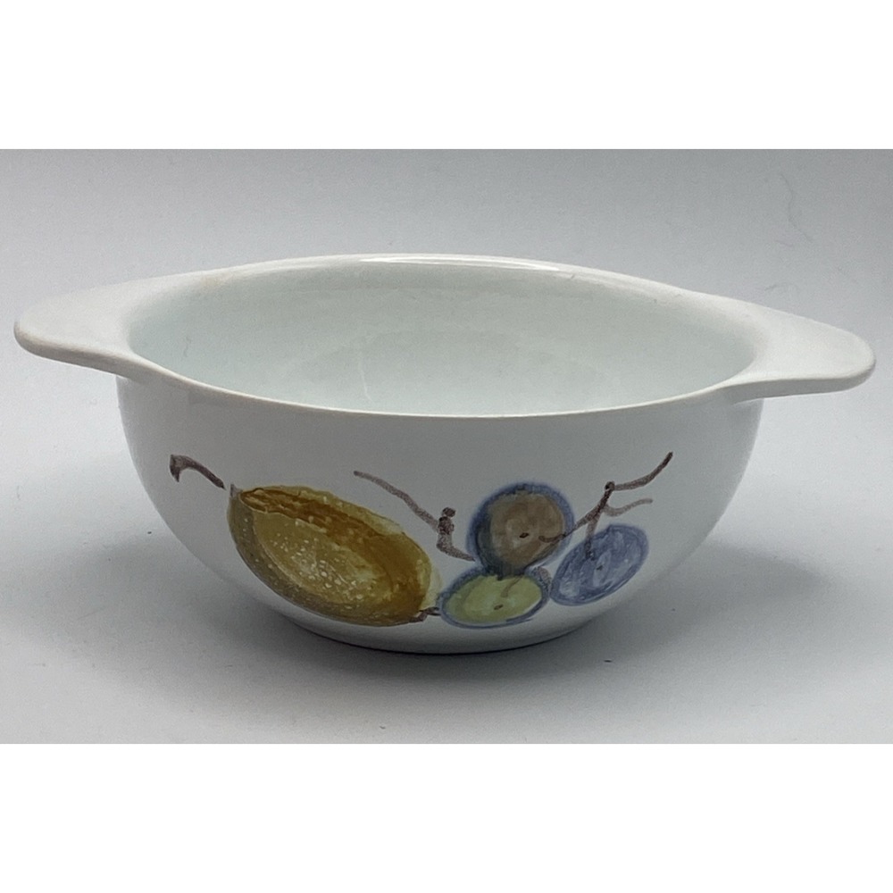 Vtg Royal Gouda Goedewaagen Fruits Tab Handle Soup Bowl (s) Holland Netherlands